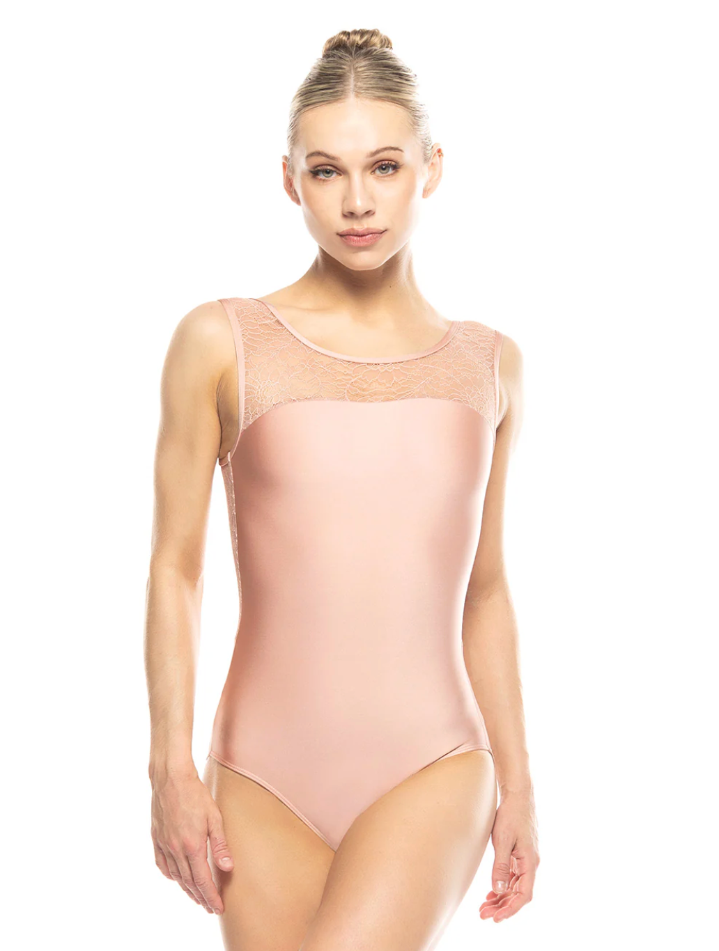 Eleve Ida Leotard Rosewater Lace RTW