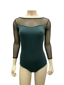 Yumiko Meagan Mesh Color Block Leotard